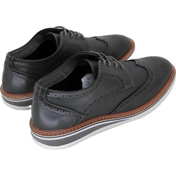 Vance Co Warrick Wingtip Derby Oxford Gray Men's Dress Shoes 11M - Picture 3 of 6